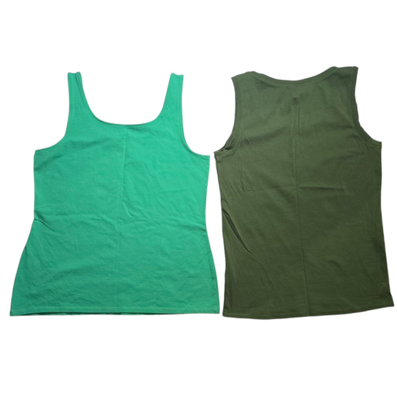 Lot of 7 Women's J. JILL Tank Tops Sz M Green Purple Orange Blue Cotton - Picture 4 of 11